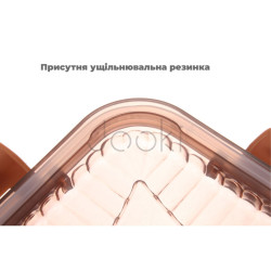 Ланч бокс 3-х секционный, розовый, 1500 мл