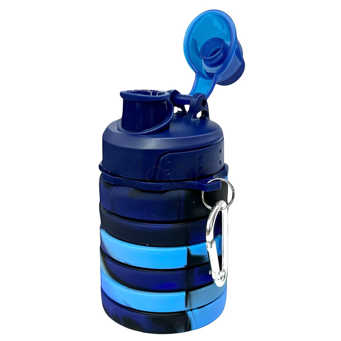 Складная силиконовая бутылка  "Carabottle" с карабином, без BPA