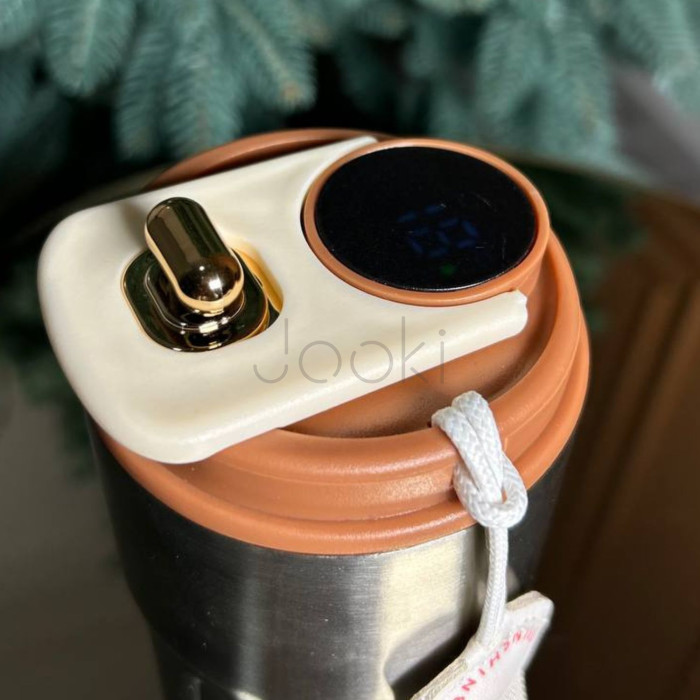 Термокружка SmartCoffee металлическая с индикацией, 500 мл