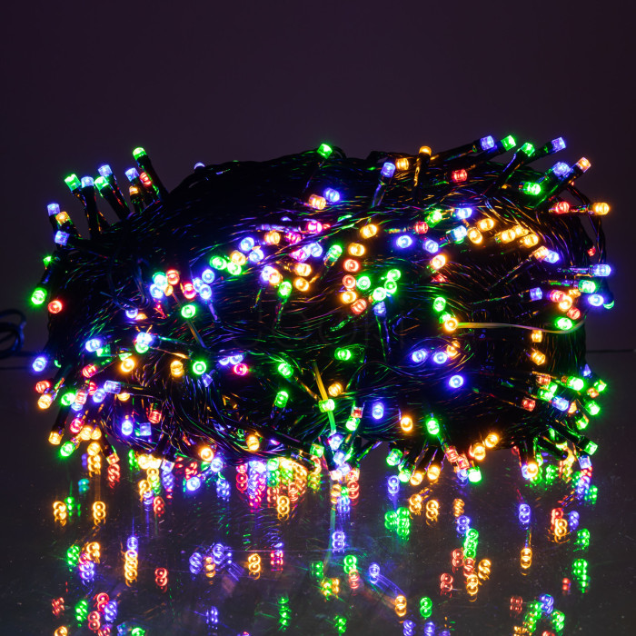Гирлянда Рождественская фея уличная 50 (м) 500 LED черный провод Мультиколор CF500L50MBML Твой стильный выбор 