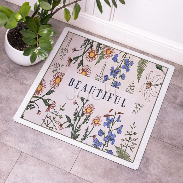 Коврик для ванной комнаты Beautiful 58*58 см диатомитовый HP-42-13  Jooki