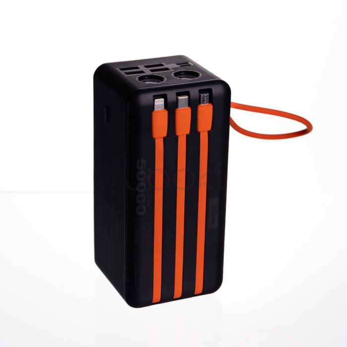 Повербанк зі швидким заряджанням та 3 шнурами 50000 mAh портативний зарядний пристрій powerbank заряджання для телефона HP-N57  Jooki