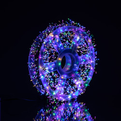 Гірлянда-нитка Роса Хвойна лапа 1000 LED 50 метрів зелена нитка мультиколор Garlando D1000L50MGML Продумано до деталей 
