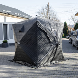 Палатка зимняя утепленная "Куб" (3-х местная 210х210х210), Зимняя палатка для рыболова туризма кемпинга и путешествий Черная LU-BD18B Функциональность Jooki