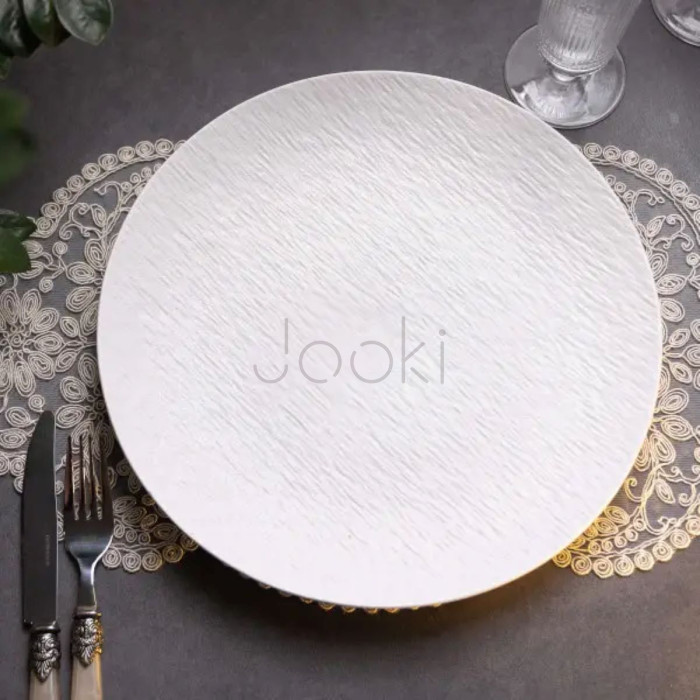 Тарелка сервировочная керамическая 30 см белая Проверенное качество Jooki