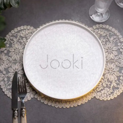 Тарелка керамическая 25 см плоская белая  Jooki 