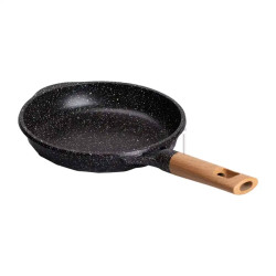 Алюмінієва сковорода 1,4 л, мармурове антипригарне покриття Ø 22 см, товсте дно MGC чорний HP-4-417B Продумано до деталей 