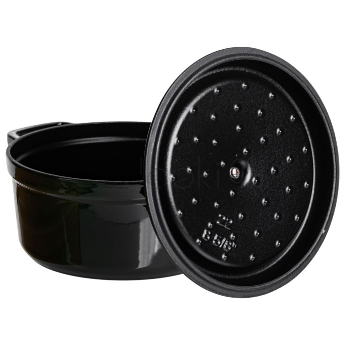 Кокотница чугунная эмалированная 2,5 л, малахит HP-FLG-9 green  Jooki