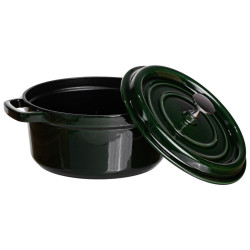Кокотница чугунная эмалированная 2,5 л, малахит HP-FLG-9 green  Jooki