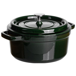 Кокотница чугунная эмалированная 2,5 л, малахит HP-FLG-9 green  Jooki