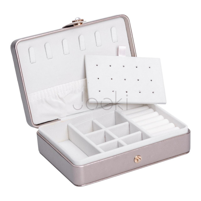 Шкатулка для украшений из эко кожи 16×11×4.7 см органайзер для ювелирных изделий  Jooki