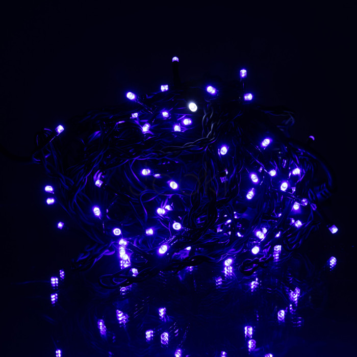 Новогодняя гирлянда уличная Бахрома 6 м 105 LED черный провод Синий 6МBBL  Jooki