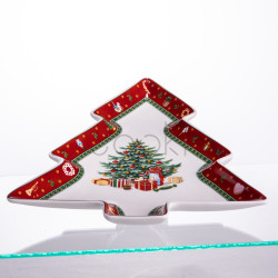 Блюдо сервировочное новогоднее для закусок Christmas 29×24×2 (см) фарфора HP-SDHK-17  Jooki