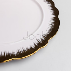 Блюдо сервировочное фарфоровое Golden Eye 30,5 см Yiwu DD26-26 Практическое решение Jooki