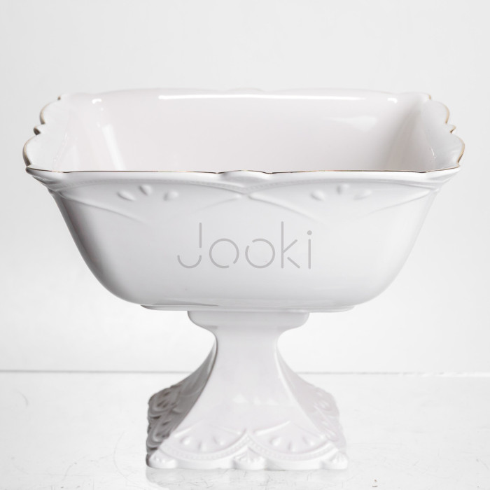 Конфетница на ножке фарфоровая Pearl 15*15 см Yiwu 120-YH-HG054 Удобство и стиль Jooki