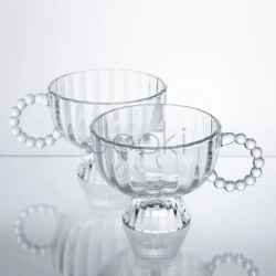 Набір креманок на ніжці Sundae Dish 2 штуки по 300 мл з ручкою HP-17-14 Завжди під рукою 