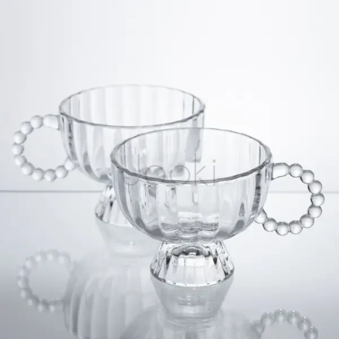 Набір креманок на ніжці Sundae Dish 2 штуки по 300 мл з ручкою HP-17-14 Завжди під рукою 