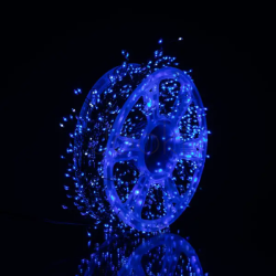 Новогодняя гирлянда комнатная роса Хвойная лапа 50 м 1500 LED зеленый провод Синее сияние D1500L50MGBL Твой стильный выбор 