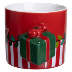 Чашка фарфоровая новогодняя Merry Christmas 400 (мл) Красная Yiwu FM-CS-49R Твой стильный выбор 