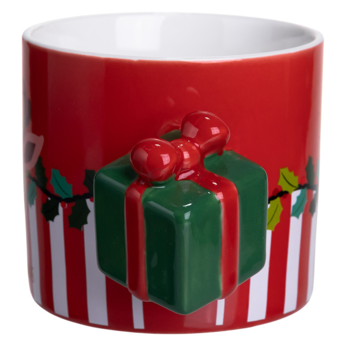 Чашка фарфоровая новогодняя Merry Christmas 400 (мл) Красная Yiwu FM-CS-49R Твой стильный выбор 