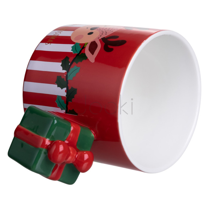 Чашка фарфоровая новогодняя Merry Christmas 400 (мл) Красная Yiwu FM-CS-49R Твой стильный выбор 