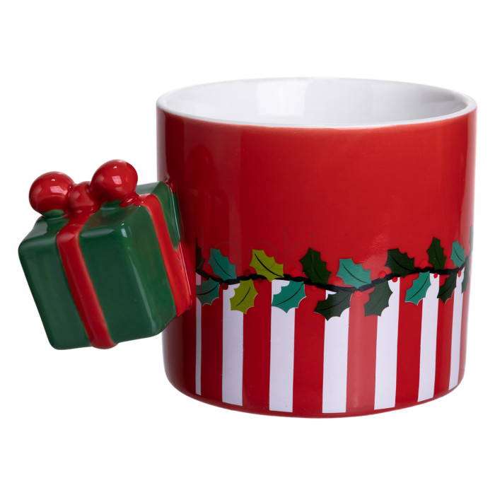 Чашка фарфоровая новогодняя Merry Christmas 400 (мл) Красная Yiwu FM-CS-49R Твой стильный выбор 