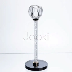 Стеклянный подсвечник Crystal Pillar 22см на стол высокий декоративный HP-7-26