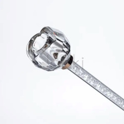 Скляний свічник Crystal Pillar 22см на стіл високий декоративний HP-7-26 Надійний вибір Jooki