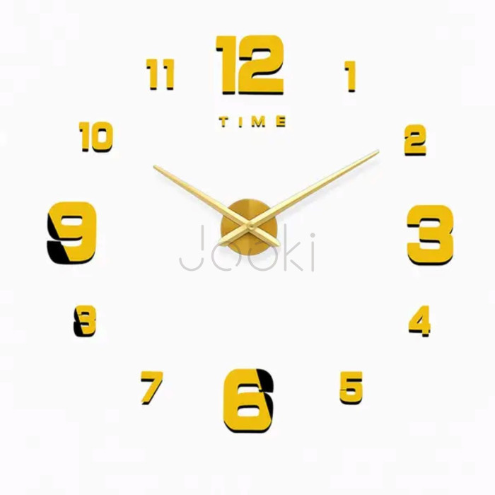 Часы настенные диаметр 10 см круглые в стиле лофт HP-3Y-1GOLD  Jooki