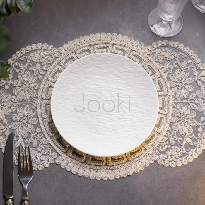 Тарелка сервировочная керамическая 25 см белая Удобство и стиль Jooki