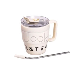 Термочашка Coffee & Tea з трубочкою бежева HP-14-23BE  Jooki