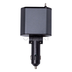 Автомобильное зарядное устройство Starry Sky с выдвижными кабелями и портами USB-A/USB-C  Всегда под рукой 