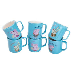 Набор из 6 чашек Peppa Pig, 150 мл, синий.  Jooki