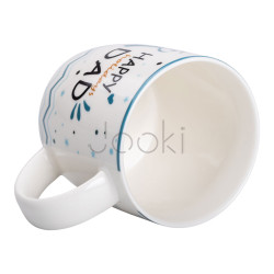 Кружка порцелянова з написами 450 (мл) Happy holidays dad RX-N240278HD  Jooki