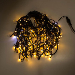 Вулична гірлянда Бахрома 12 (м) 200 LED чорний дріт Жовтий Garlando 12MBY  Jooki