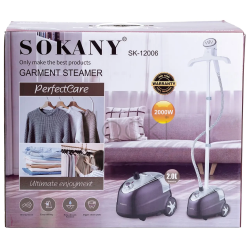 Отпариватель Sokany Jooki напольный вертикальный черный 2000 Вт парогенератор 2 л, ручной утюг для отглаживания одежды  Jooki