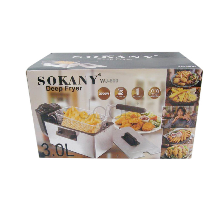 Фритюрница профессиональная Sokany WJ800 на 3.5 литра, 2000 Вт Надежный выбор Jooki