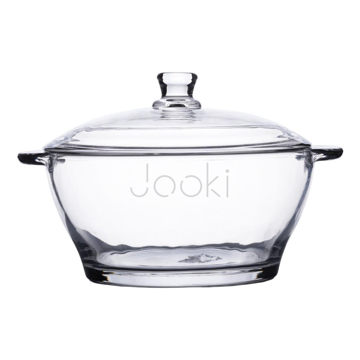 Супниця з кришкою Ø 15.5 см каструля бульйонниця скляна 1 л HP-YH-15  Jooki