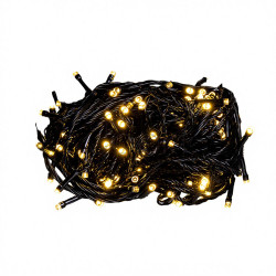 Новорічна гірлянда кімнатна нитка 22 м 220 LED чорний провід Жовтий W220LED22MBY  Jooki