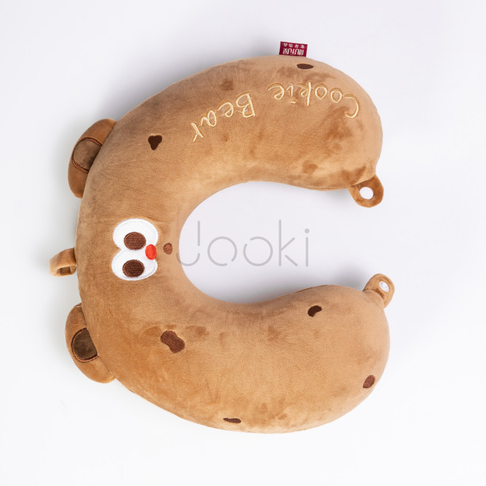 Подушка для шеи Cookie Bear U-образная, коричневый HP-56-1BR Удобство и стиль Jooki