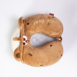 Подушка для шеи Cookie Bear U-образная, коричневый HP-56-1BR Удобство и стиль Jooki