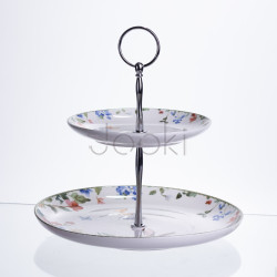 Этажерка Garden Rabbits фарфоровая для фруктов и десертов 23*24 см HP-7323-6 Удобство и стиль Jooki