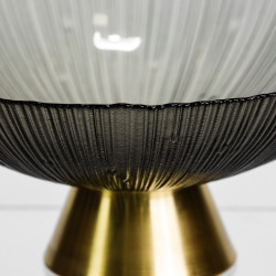 Фруктовница стеклянная «Gold & Grey» 24 см на золотой ножке Yiwu HP-34-118 Твой стильный выбор 
