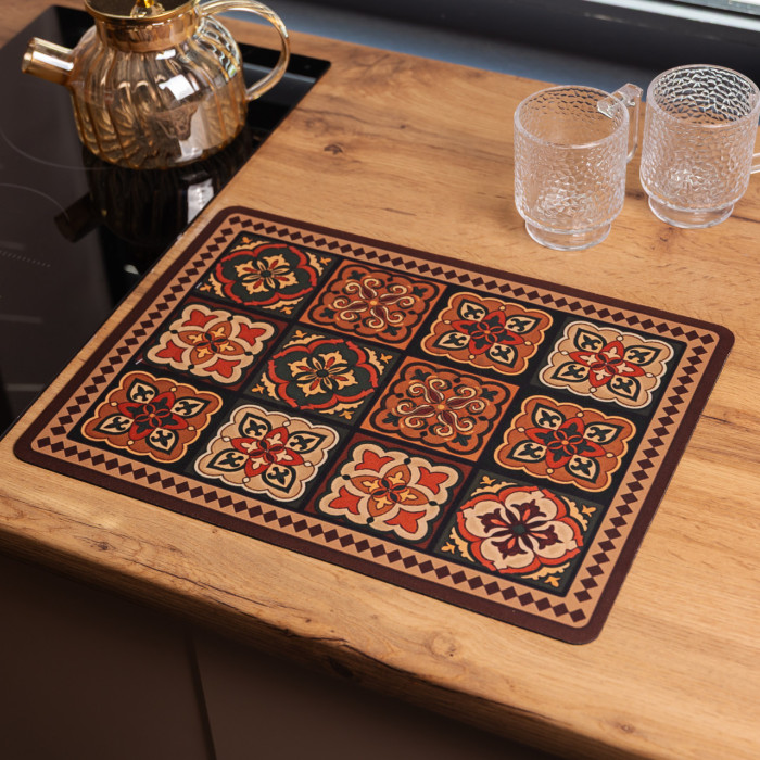 Коврик диатомитовый для сушки посуды Vintage 40*30 см Yiwu HP-42-191  Jooki 
