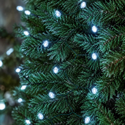 Гирлянда Конский хвост Мишура 640 LED 16 нитей 2 м зеленая, белый GarlandoPro D640L2MGW  Jooki