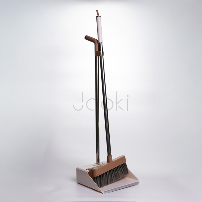 Набор для уборки веник + совок, бежевый Yiwu HP-35015-70BE Твой стильный выбор 