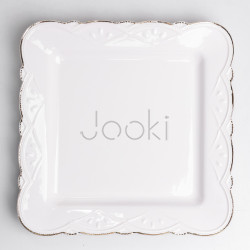 Блюдо сервировочное квадратное фарфоровое Pearl 20,5*20,5 см Yiwu HP-HK-C3  Jooki 