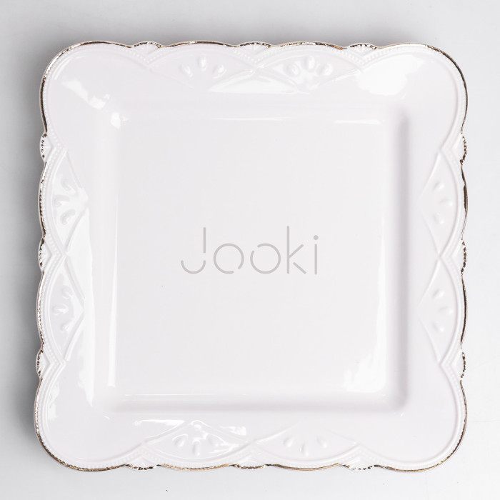 Блюдо сервировочное квадратное фарфоровое Pearl 20,5*20,5 см Yiwu HP-HK-C3  Jooki 
