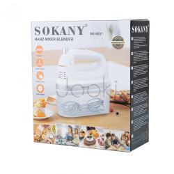 Міксер ручний Sokany з двома насадками 400Вт SK6631W  Jooki