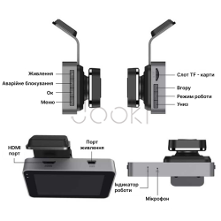 Видеорегистратор для авто Light Dual Lens Vihicle BlackBOX DVR с камерой заднего вида Практическое решение Jooki